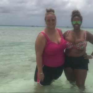 Hot pink one pice swim